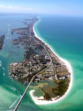 Longboat Key beaches from the air